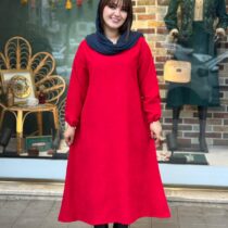 پیراهن شمیم کبریتی قرمز