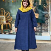 پیراهن شمیم کبریتی سورمه ای