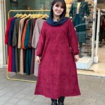 پیراهن شمیم کبریتی زرشکی