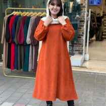 پیراهن شمیم کبریتی آجری نارنجی