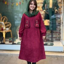 ست دو تیکه هانا زرشکی پاییزه