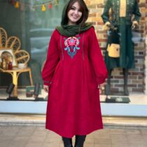 پیراهن دل آوا یلدایی قرمز