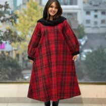 پیراهن هدیه قرمز چهارخونه