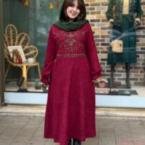 پیراهن لیانا کبریتی زرشکی