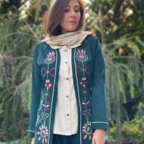 کت و شومیز انار کرم کله غازی