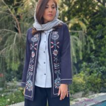 کت و شومیز انار آبی سورمه ای