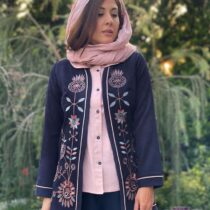 کت و شومیز انار صورتی سورمه ای