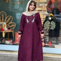 پیراهن سوگل زرشکی بادمجونی