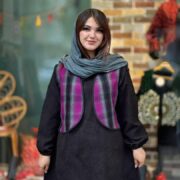 جلیقه تک شمیم بنفش طوسی ذغالی