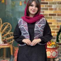 جلیقه تک شمیم لوزی سورمه ای زرشکی