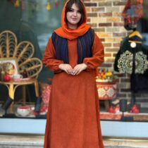 جلیقه تک شمیم آبی بنفش آجری