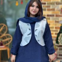 جلیقه تک شمیم طوسی سفید