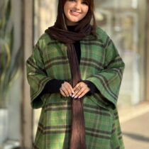پالتو عروسکی سبز قهوه ای چهارخونه