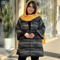 پالتو عروسکی مشکی راه راه زرد