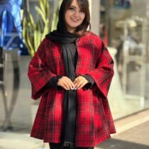 پالتو عروسکی چهارخونه قرمز مشکی