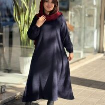 پیراهن شمیم کبریتی سورمه ای تیره