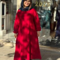 پیراهن شمیم کبریتی عنابی