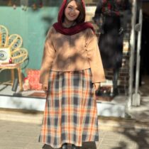 کت و سارافون عسل نسکافه ای آجری