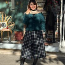 ست آوین کله غازی سورمه ای چهارخونه