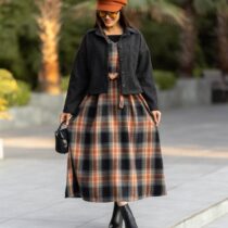 کت و سارافون عسل ذغالی