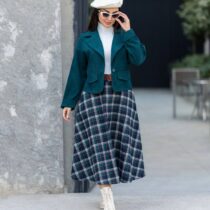 ست آوین کله غازی سورمه ای چهارخونه