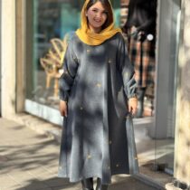 پیراهن نغمه طوسی تیره