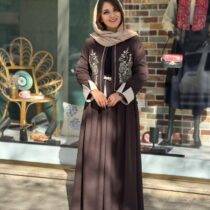 کت و دامن قاصدک قهوه ای