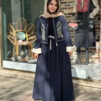 کت و دامن قاصدک سورمه ای