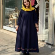 پیراهن نیلوفر سورمه ای