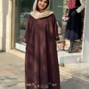 پیراهن نیلوفر قهوه ای