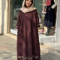 پیراهن نیلوفر قهوه ای