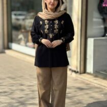 ست دوتیکه مانیدا مشکی نسکافه ای