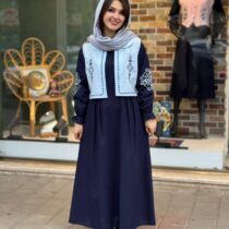 پیراهم جلیقه ترنم سورمه ای آبی