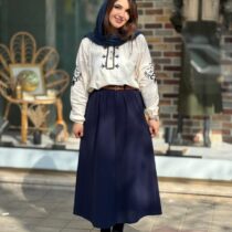 ست شومیز دامن روناک سورمه ای