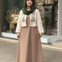 کت و سارافون دانتل سبز