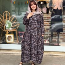 پیراهن آیگل طرح برگ ریز طوسی