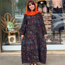 پیراهن آیگل طرح سوزندوزی مشکی