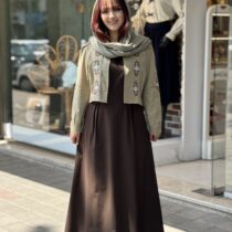 کت و سارافون پروانه سدری(خاکی) قهوه ای