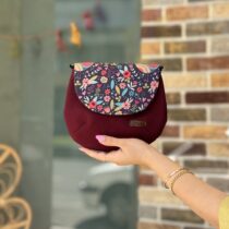 کیف نقلی زرشکی گل رنگی