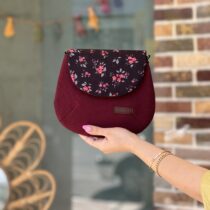 کیف نقلی زرشکی گل رز