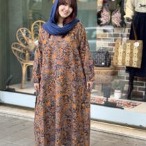 پیراهن آیگل طرح چاپی آجری طوسی