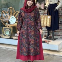 ست گیلدا عنابی طرح گلیم