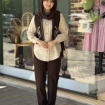 ست سه تیکه تارا قهوه ای کرم