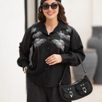 شومیز تک پالم مشکی
