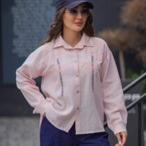 شومیز تک پالم صورتی