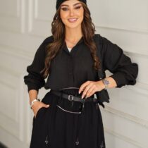 شومیز تک چیچک مشکی