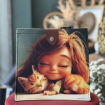 ساک دستی سایه دختر و گربه نارنجی