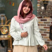 شومیز پیچک سبز پاستلی روشن