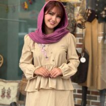 شومیز پیچک کرم نسکافه ای