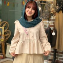 شومیز پیچک کرم